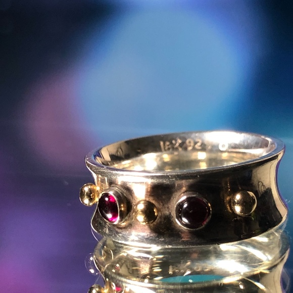 Ring 925 Sterling Silver Natural Stones GUC - Picture 2 of 7